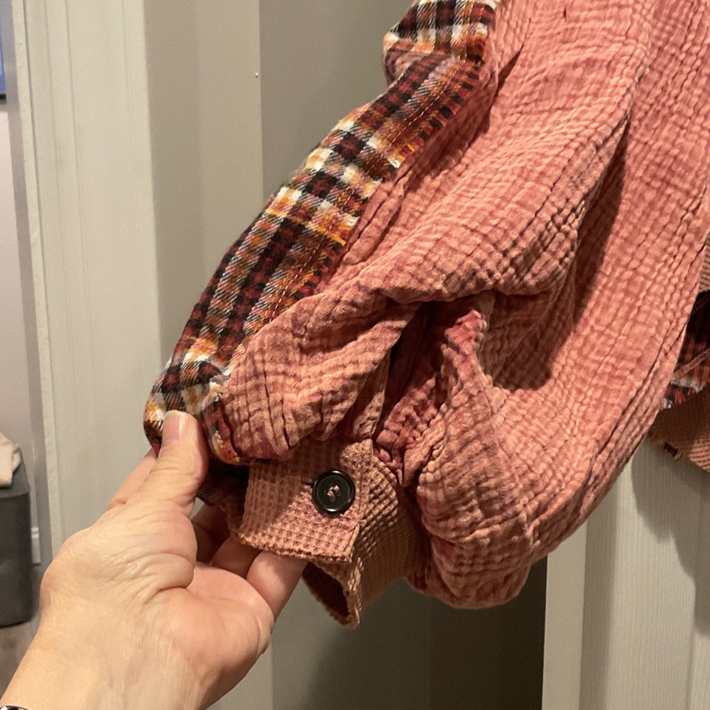 Plaid Patchwork Women's Top - Picture 4 of 6